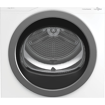 Uscator de rufe Beko DH9519GU, Pompa de caldura, 9 kg, Clasa A+++, 15 programe, HygieneShield, UV Hygienic Drying/Refresh, Motor ProSmart Inverter, OptiSense, Alb