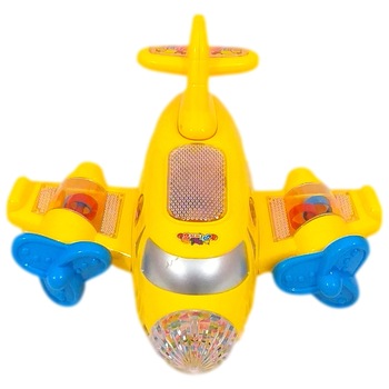 Avion ,cu sunete si lumini, galben Avion ,cu sunete si lumini, galben