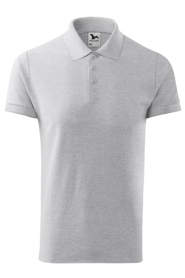 Tricou polo pentru barbati Cotton, Gri deschis