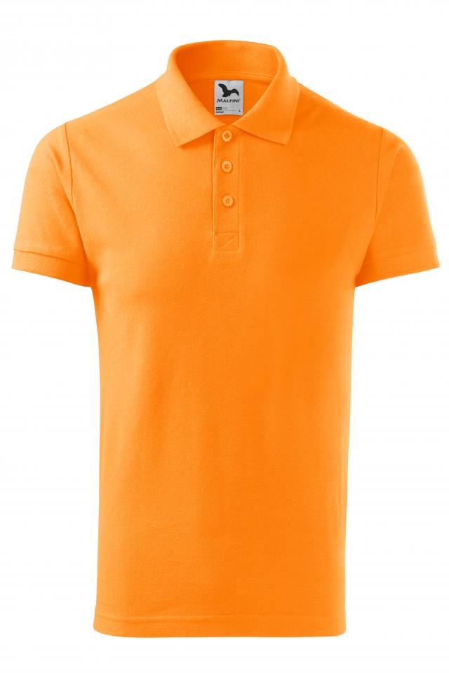 Tricou polo pentru barbati Cotton, Tangerine orange