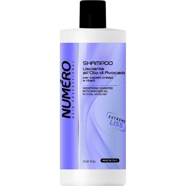 Sampon cu ulei de avocado Brelil, Numero Smoothing, 1000 ml