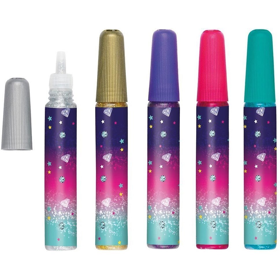 Lipici cu sclipici 5 culori, Moses