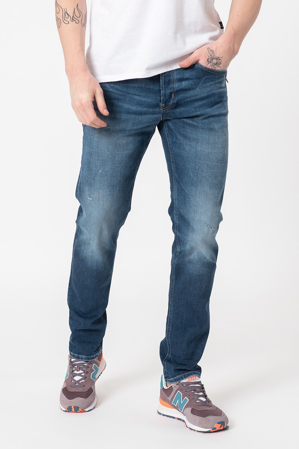 Haily's, Blugi slim fit David, Albastru