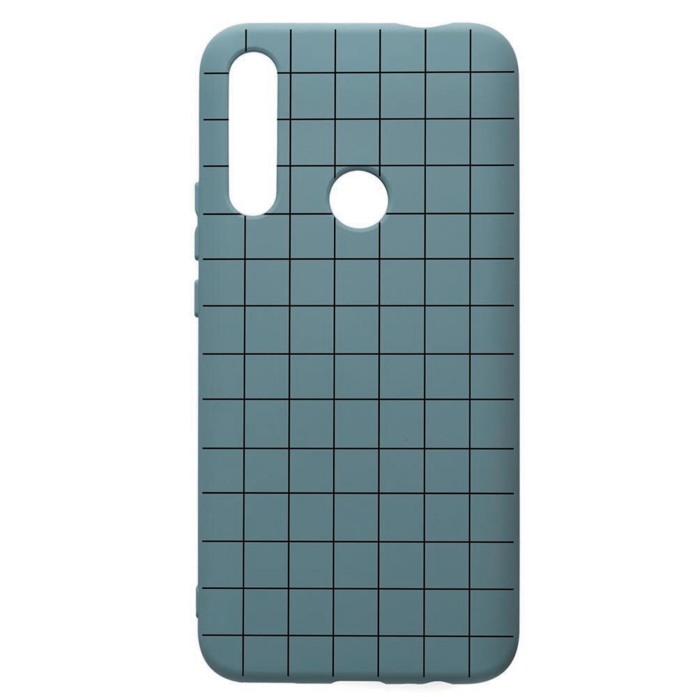 Husa Premium Silicon Compatibila Cu Huawei P Smart Z, Grid, cu interiorul din material textil, protectie camera, Cornflower, PCF15