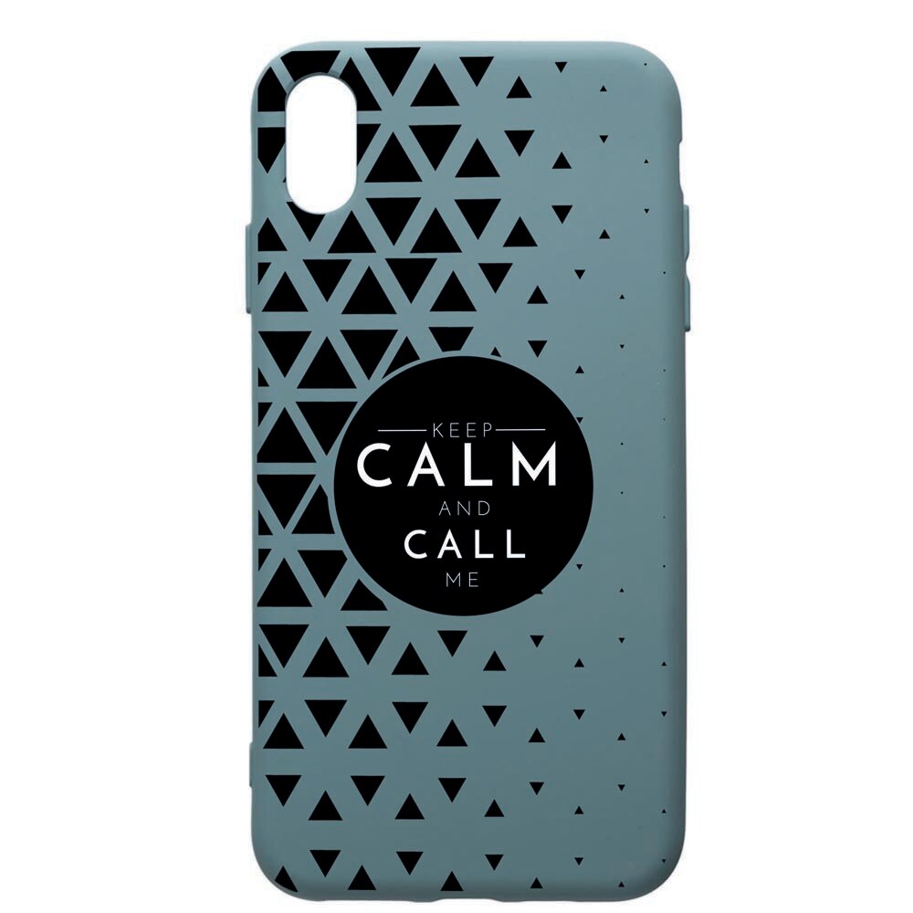 Husa Premium Silicon Compatibila Cu Apple iPhone XS Max, Keep Calm, cu interiorul din material textil, protectie camera, Cornflower, PCF2