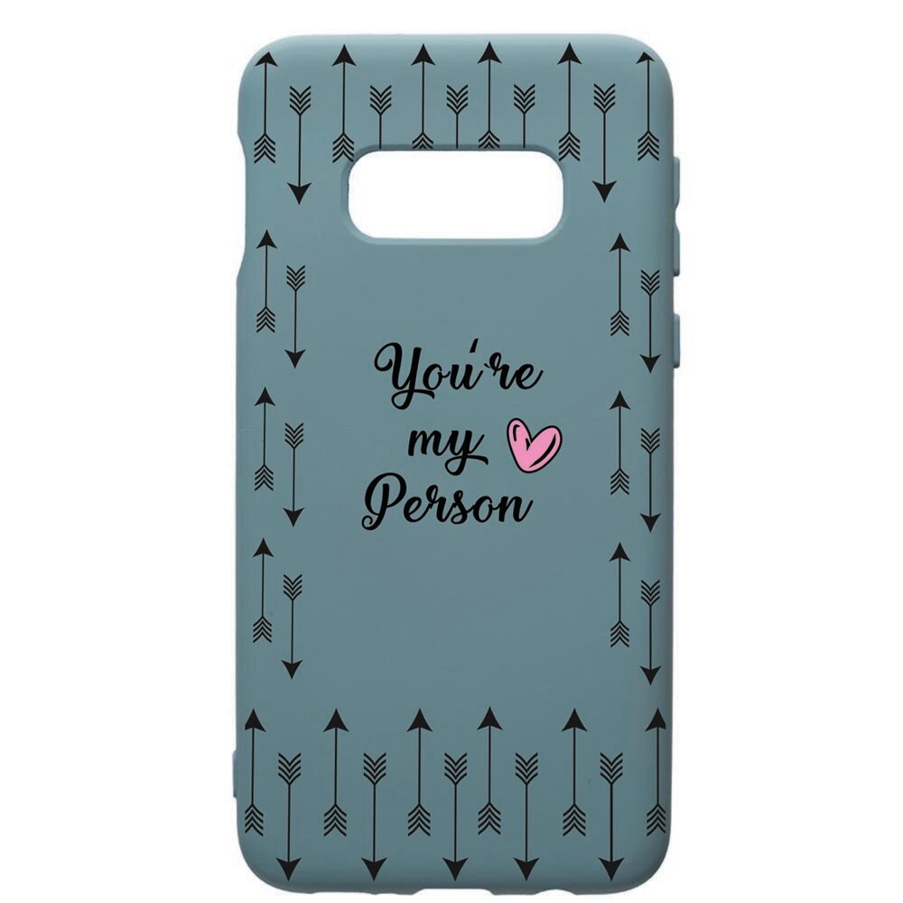 Husa Premium Silicon Compatibila Cu Samsung Galaxy S10, My Person, cu interiorul din material textil, protectie camera, Cornflower, PCF3