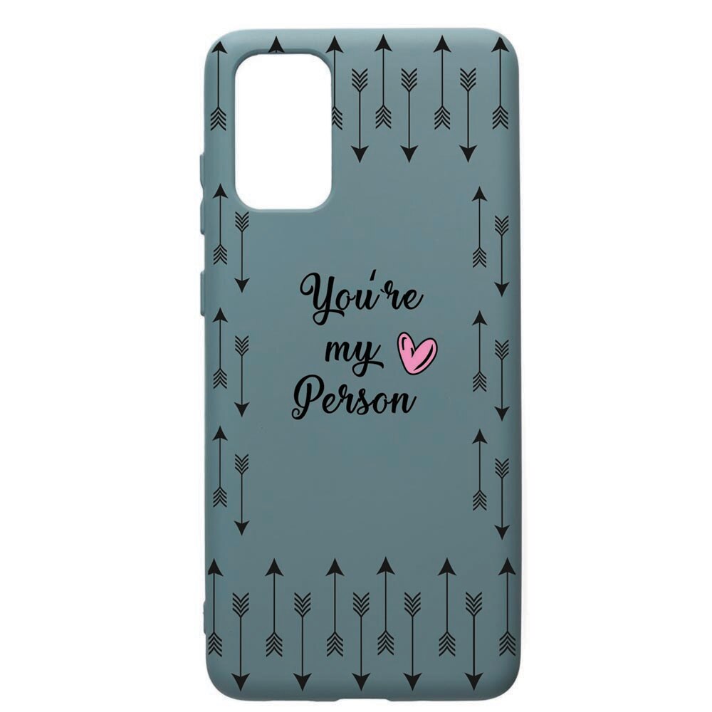 Husa Premium Silicon Compatibila Cu Samsung Galaxy S20 Plus, My Person, cu interiorul din material textil, protectie camera, Cornflower, PCF3