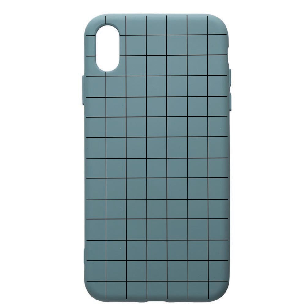 Husa Premium Silicon Compatibila Cu Apple iPhone XS Max, Grid, cu interiorul din material textil, protectie camera, Cornflower, PCF15