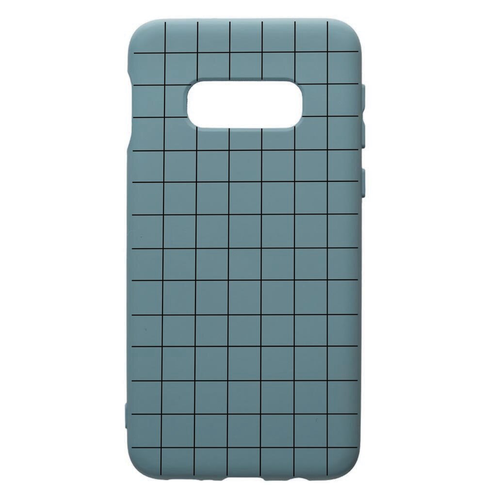 Husa Premium Silicon Compatibila Cu Samsung Galaxy S10, Grid, cu interiorul din material textil, protectie camera, Cornflower, PCF15