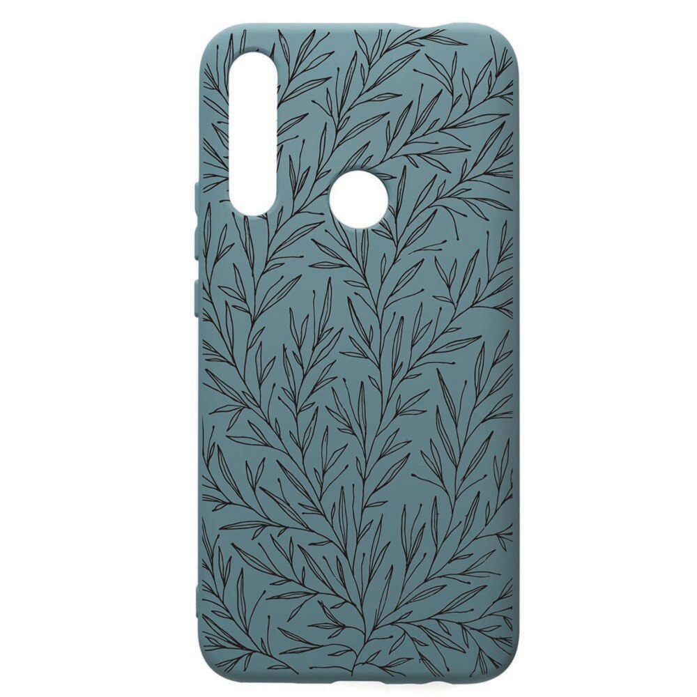 Husa Premium Silicon Compatibila Cu Huawei P Smart Z, Leaf, cu interiorul din material textil, protectie camera, Cornflower, PCF17