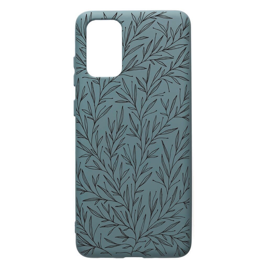 Husa Premium Silicon Compatibila Cu Samsung Galaxy S20 Plus, Leaf, cu interiorul din material textil, protectie camera, Cornflower, PCF17