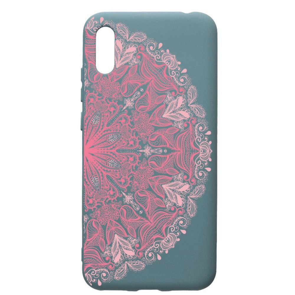 Husa Premium Silicon Compatibila Cu Huawei Y6 2019, Lace Pink, cu interiorul din material textil, protectie camera, Cornflower, PCF21