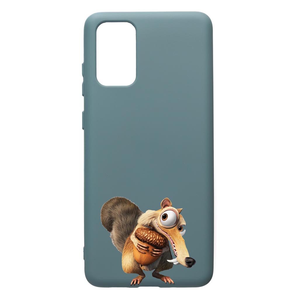 Husa Premium Silicon Compatibila Cu Samsung Galaxy S20 Plus, Ice Age Nutty, cu interiorul din material textil, protectie camera, Cornflower, PCF23