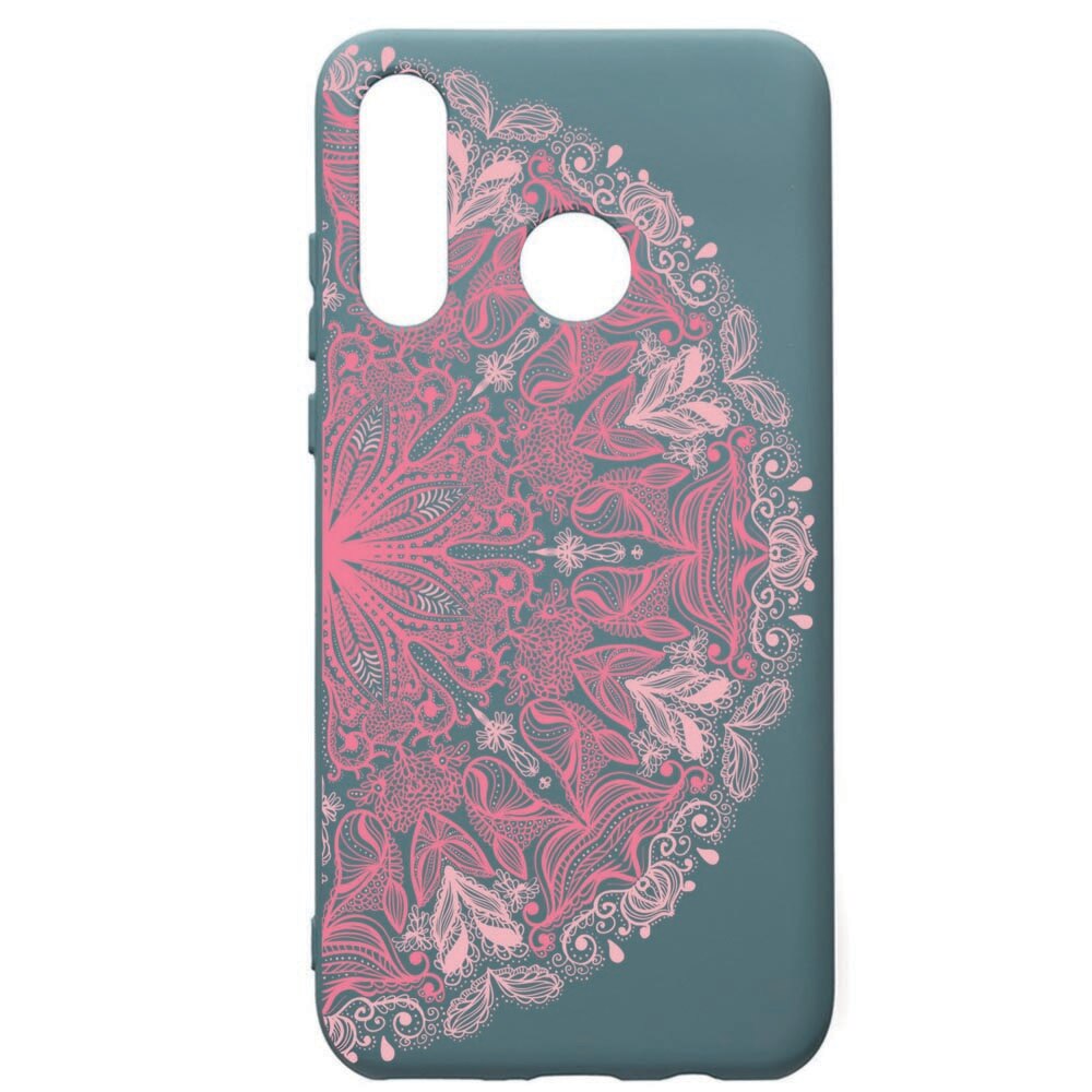 Husa Premium Silicon Compatibila Cu Huawei P30 Lite, Lace Pink, cu interiorul din material textil, protectie camera, Cornflower, PCF21