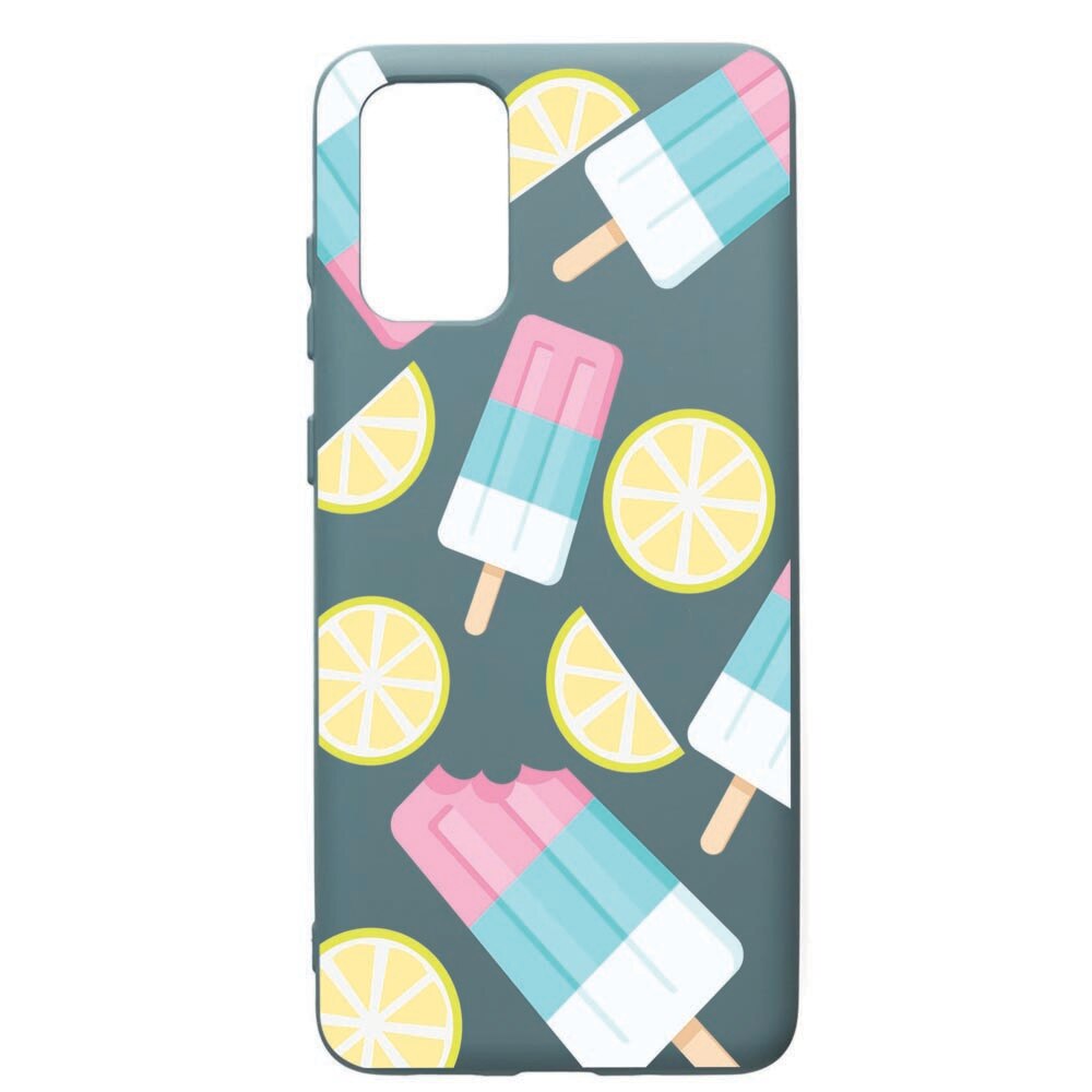 Husa Premium Silicon Compatibila Cu Samsung Galaxy S20 Plus, Ice Cream, cu interiorul din material textil, protectie camera, Cornflower, PCF65