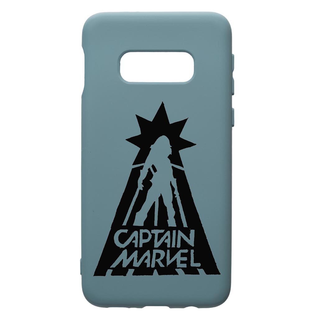 Husa Premium Silicon Compatibila Cu Samsung Galaxy S10, Captain Marvel, cu interiorul din material textil, protectie camera, Cornflower, PCF239