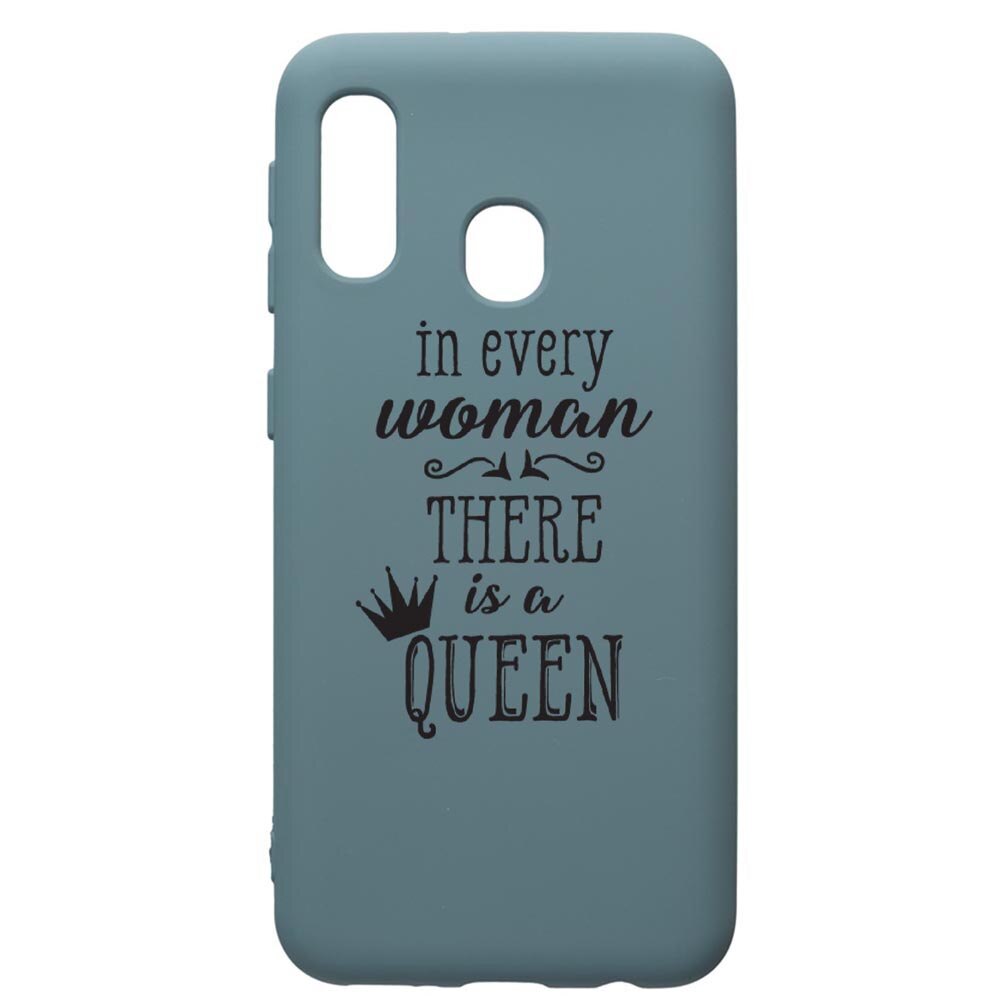 Husa Premium Silicon Compatibila Cu Samsung Galaxy A20E, Woman, Queen, cu interiorul din material textil, protectie camera, Cornflower, PCF227