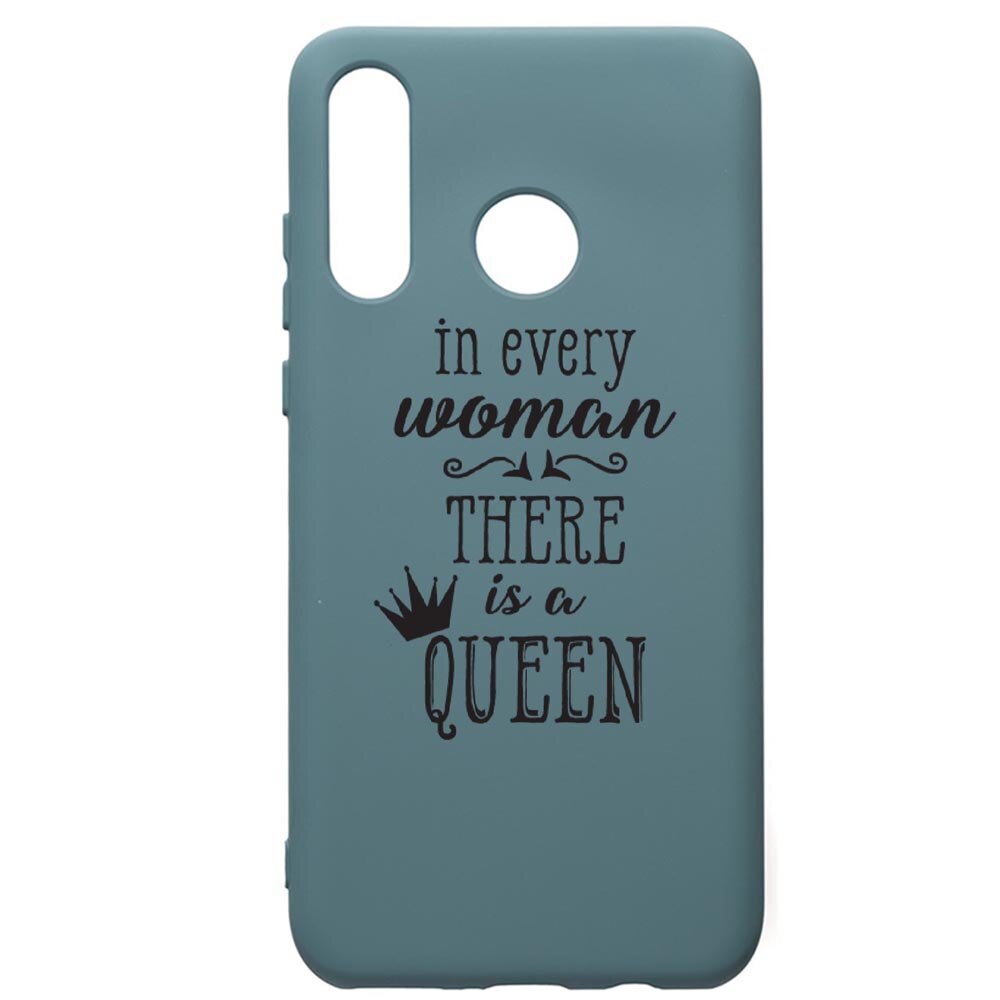 Husa Premium Silicon Compatibila Cu Huawei P30 Lite, Woman, Queen, cu interiorul din material textil, protectie camera, Cornflower, PCF227