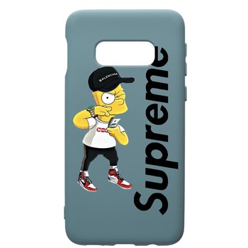 Husa Premium Silicon Compatibila Cu Samsung Galaxy S10E, Supreme, The Simpsons, cu interiorul din material textil, protectie camera, Cornflower, PCF258 Husa Premium Silicon Compatibila Cu Samsung Galaxy S10E, Supreme, The Simpsons, cu interiorul din material textil, protectie camera, Cornflower, PCF258