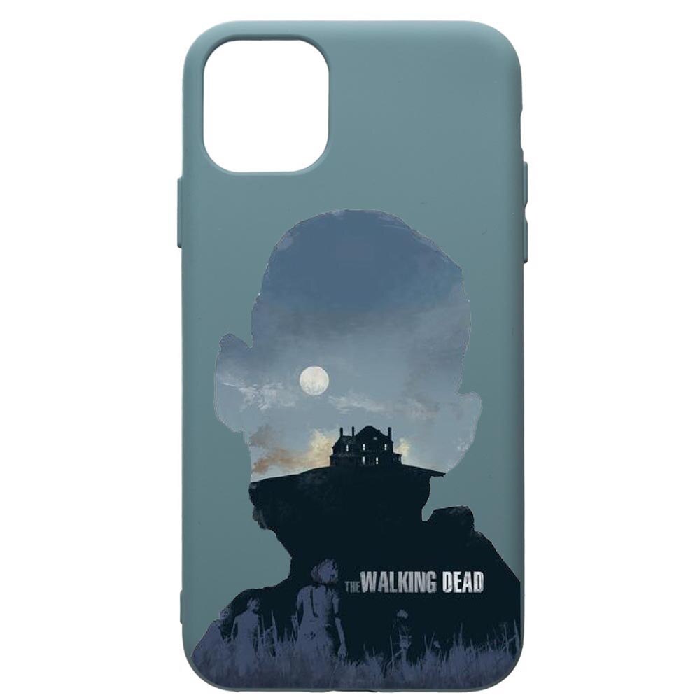 Husa Premium Silicon Compatibila Cu Apple iPhone 11 Pro Max, The Walking Dead, cu interiorul din material textil, protectie camera, Cornflower, PCF303