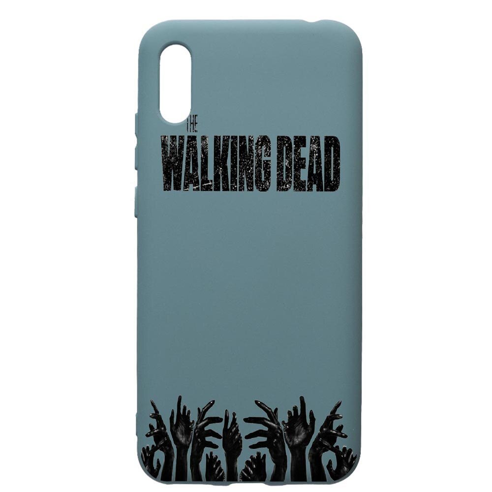 Husa Premium Silicon Compatibila Cu Huawei Y6 2019, The Walking Dead, cu interiorul din material textil, protectie camera, Cornflower, PCF301