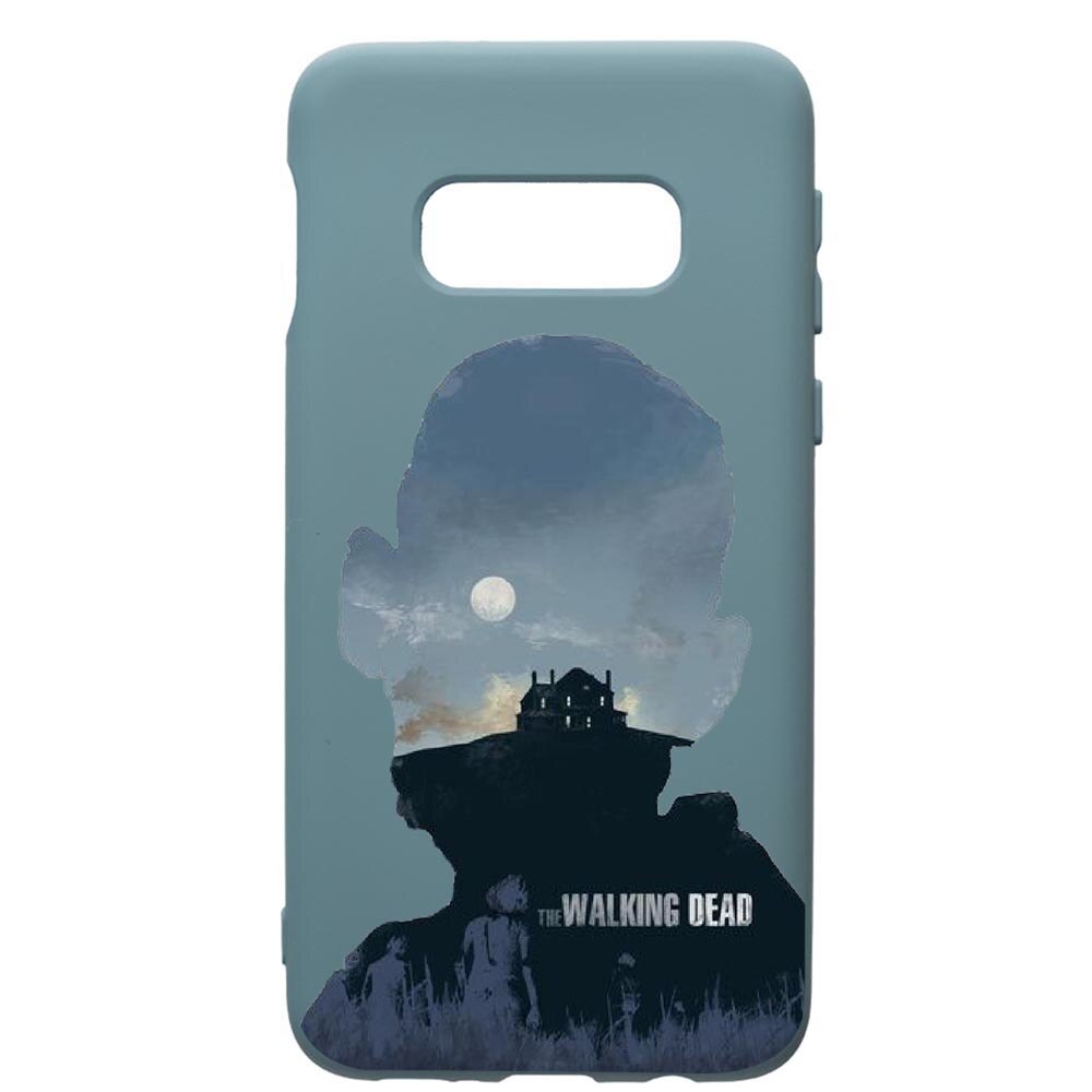 Husa Premium Silicon Compatibila Cu Samsung Galaxy S10, The Walking Dead, cu interiorul din material textil, protectie camera, Cornflower, PCF303