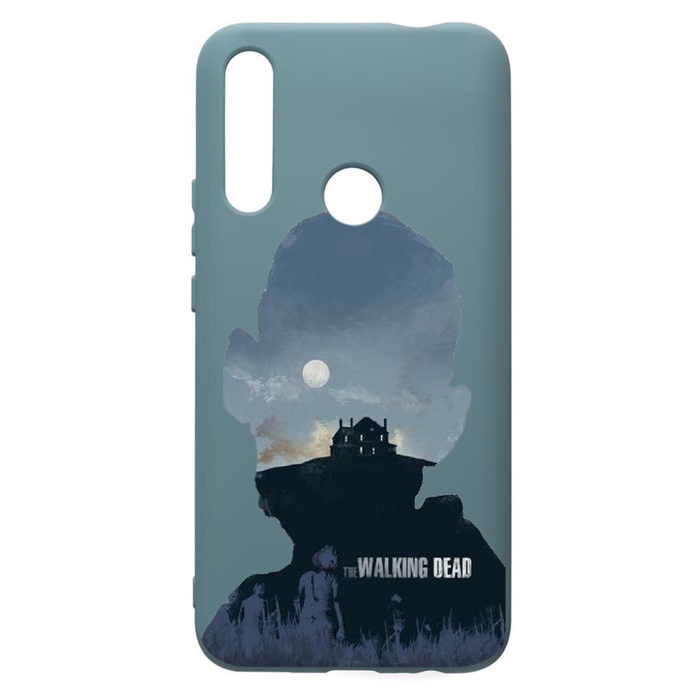 Husa Premium Silicon Compatibila Cu Huawei Y7 2019, The Walking Dead, cu interiorul din material textil, protectie camera, Cornflower, PCF303