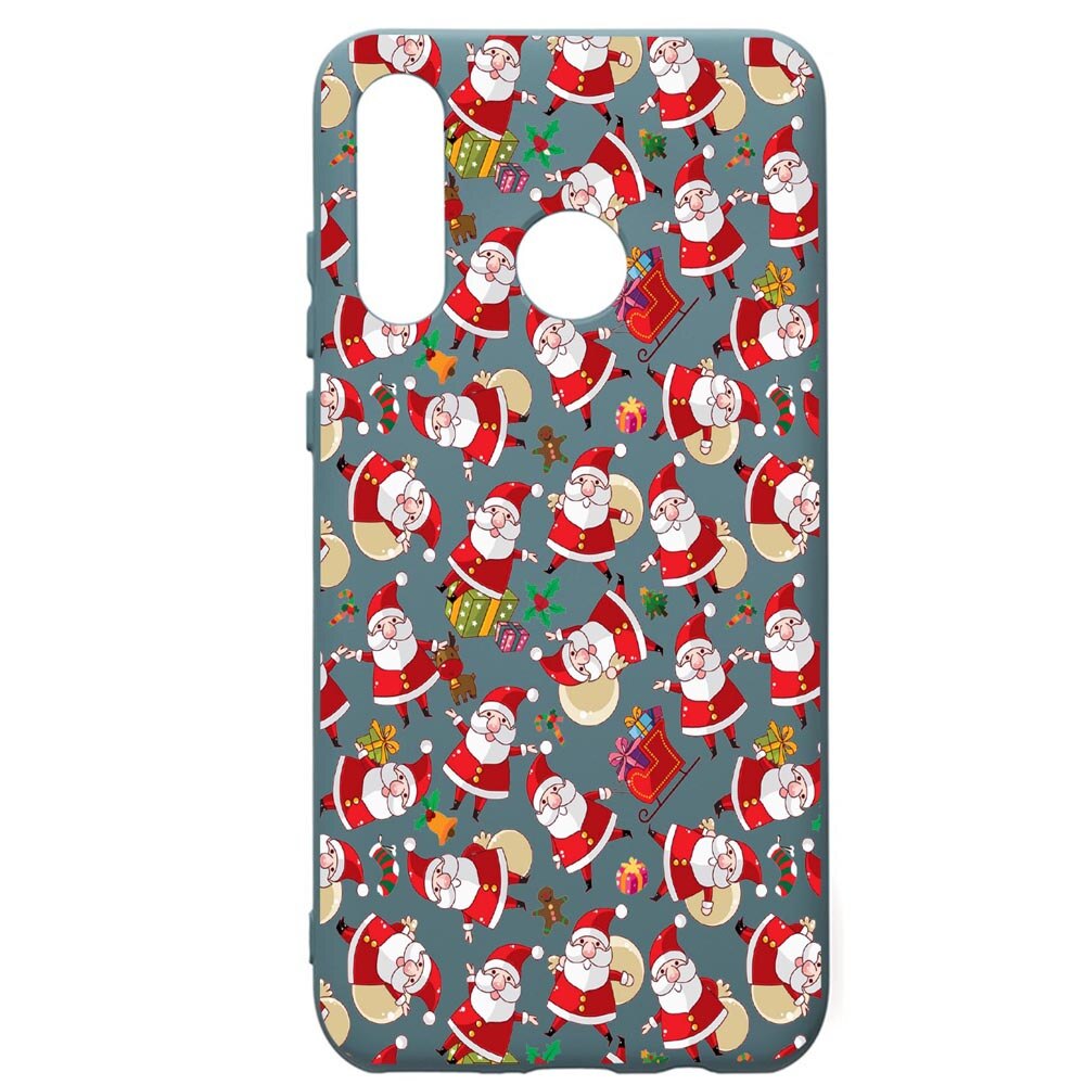 Husa Premium Silicon Compatibila Cu Huawei P30 Lite, Xmas, cu interiorul din material textil, protectie camera, Cornflower, PCF315