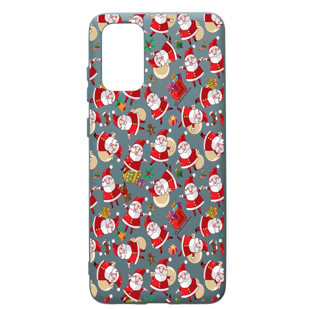 Husa Premium Silicon Compatibila Cu Samsung Galaxy S20 Plus, Xmas, cu interiorul din material textil, protectie camera, Cornflower, PCF315