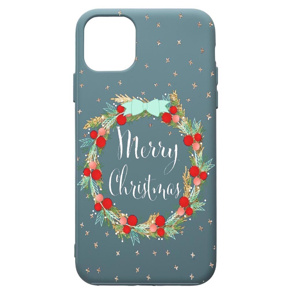 Husa Premium Silicon Compatibila Cu Apple iPhone 11 Pro Max, Xmas, cu interiorul din material textil, protectie camera, Cornflower, PCF312