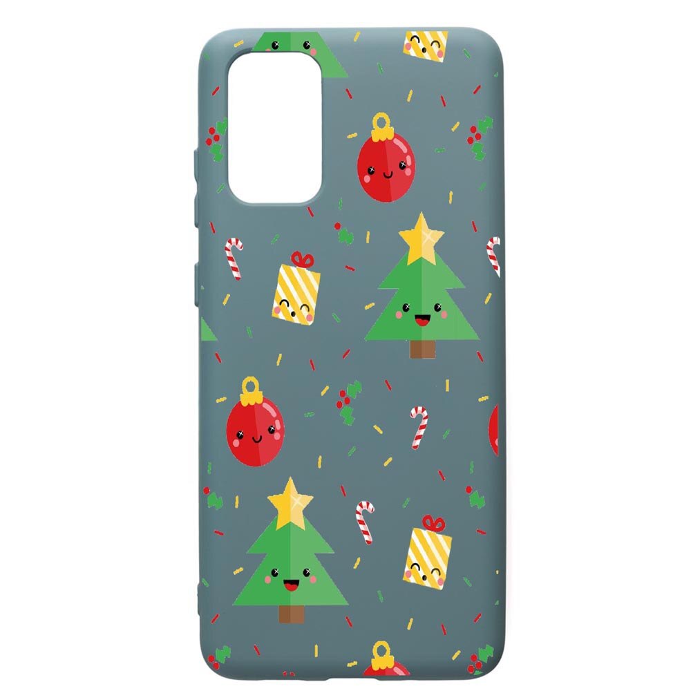 Husa Premium Silicon Compatibila Cu Samsung Galaxy S20 Plus, Xmas, cu interiorul din material textil, protectie camera, Cornflower, PCF309