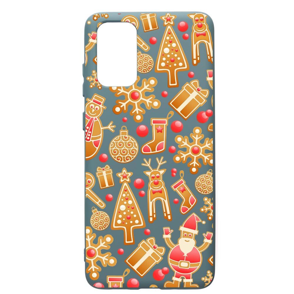 Husa Premium Silicon Compatibila Cu Samsung Galaxy S20 Plus, Xmas, cu interiorul din material textil, protectie camera, Cornflower, PCF317