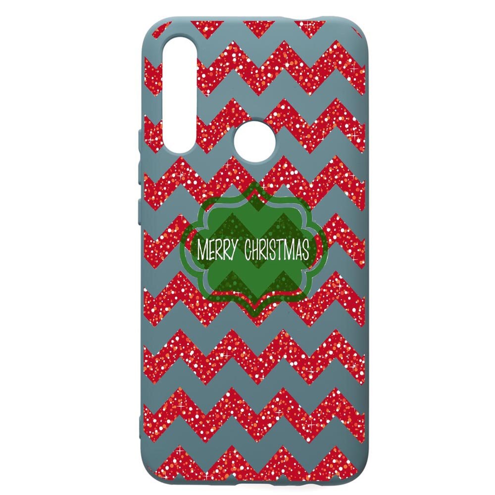 Husa Premium Silicon Compatibila Cu Huawei P Smart Z, Xmas, cu interiorul din material textil, protectie camera, Cornflower, PCF316