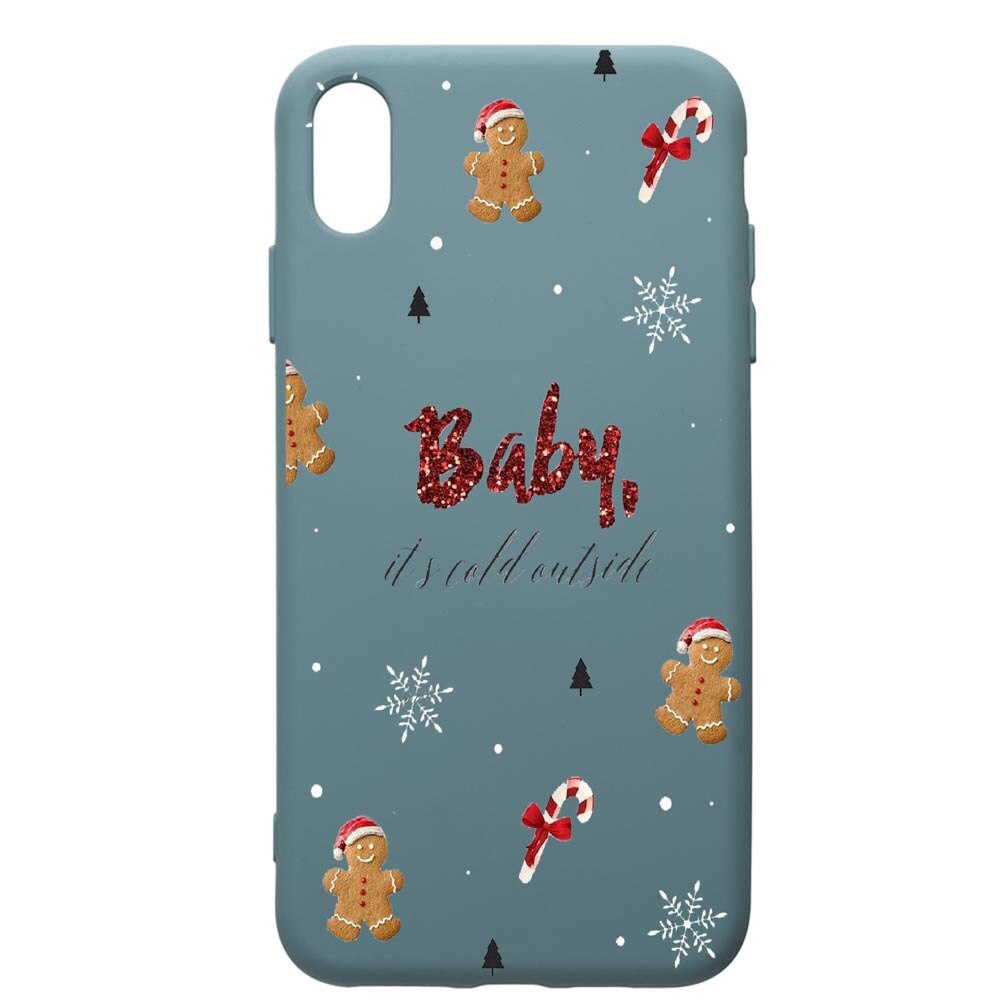 Husa Premium Silicon Compatibila Cu Apple iPhone XS Max, Xmas, cu interiorul din material textil, protectie camera, Cornflower, PCF319