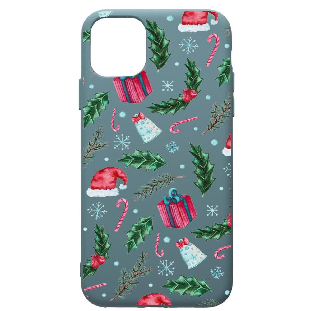 Husa Premium Silicon Compatibila Cu Apple iPhone 11 Pro Max, Xmas, cu interiorul din material textil, protectie camera, Cornflower, PCF314