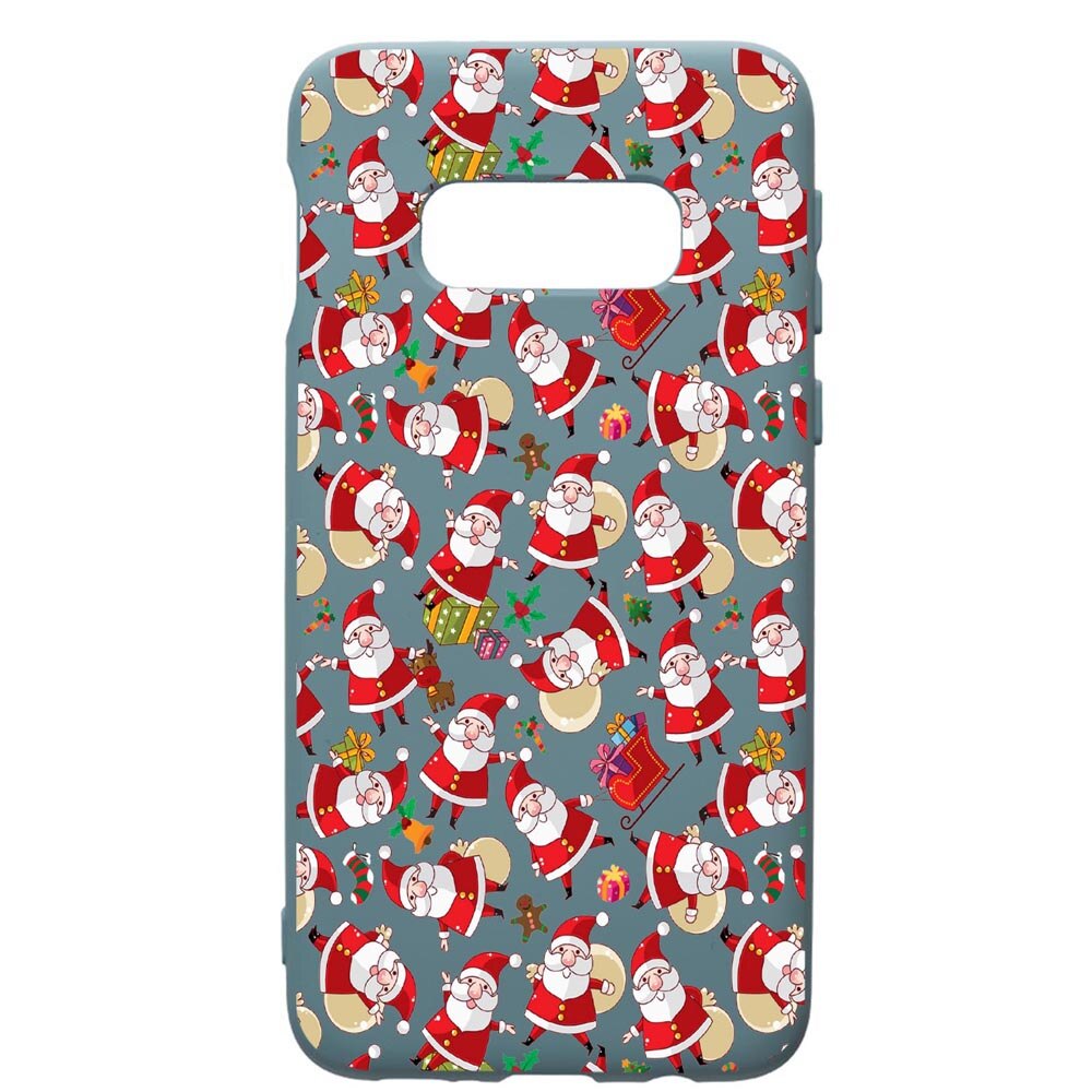 Husa Premium Silicon Compatibila Cu Samsung Galaxy S10, Xmas, cu interiorul din material textil, protectie camera, Cornflower, PCF315