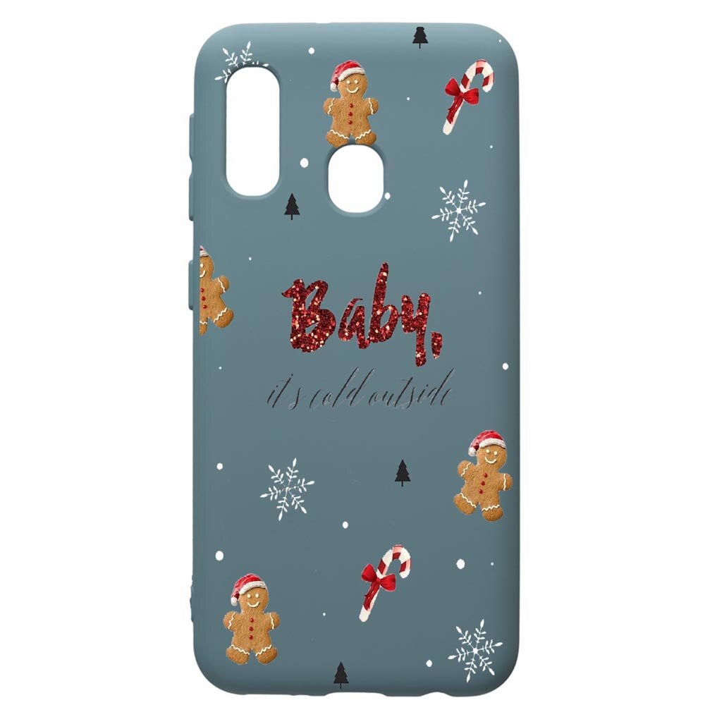 Husa Premium Silicon Compatibila Cu Samsung Galaxy A20E, Xmas, cu interiorul din material textil, protectie camera, Cornflower, PCF319