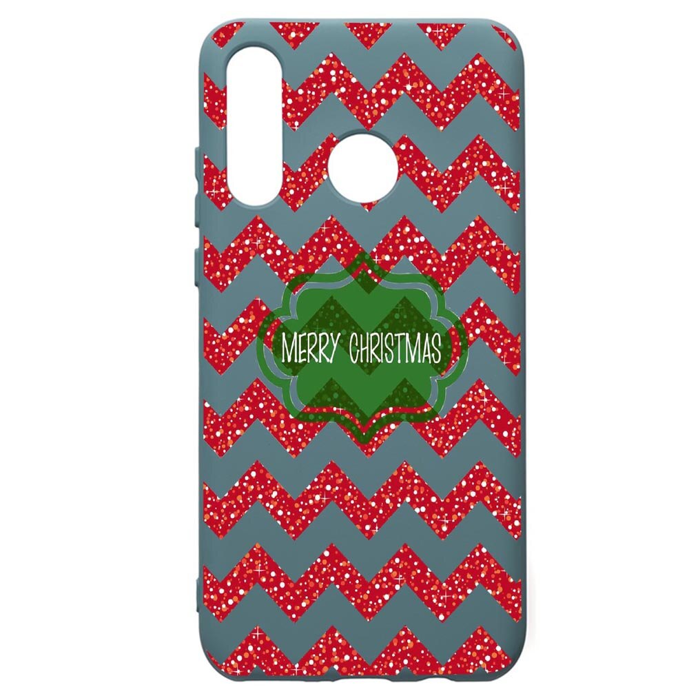 Husa Premium Silicon Compatibila Cu Huawei P30 Lite, Xmas, cu interiorul din material textil, protectie camera, Cornflower, PCF316