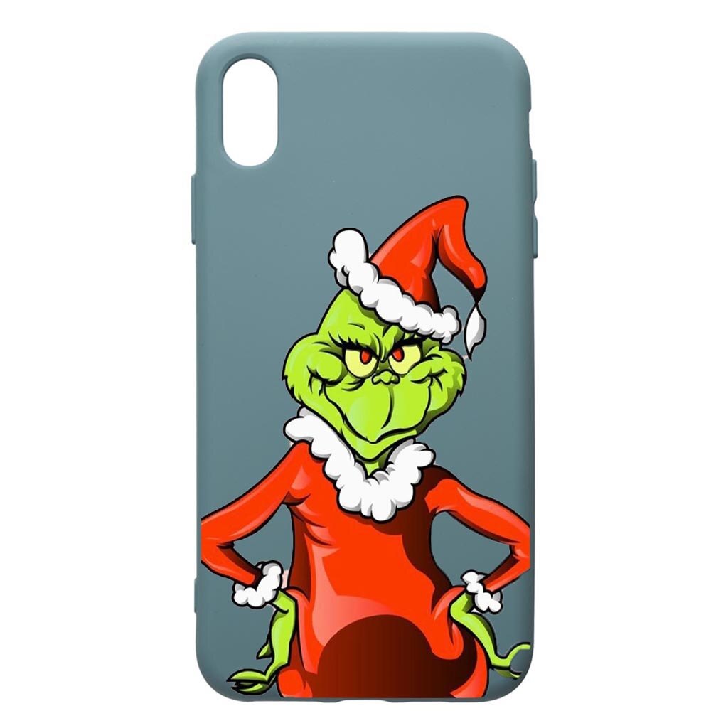 Husa Premium Silicon Compatibila Cu Huawei Y5 2019, Xmas Grinch, cu interiorul din material textil, protectie camera, Cornflower, PCF322