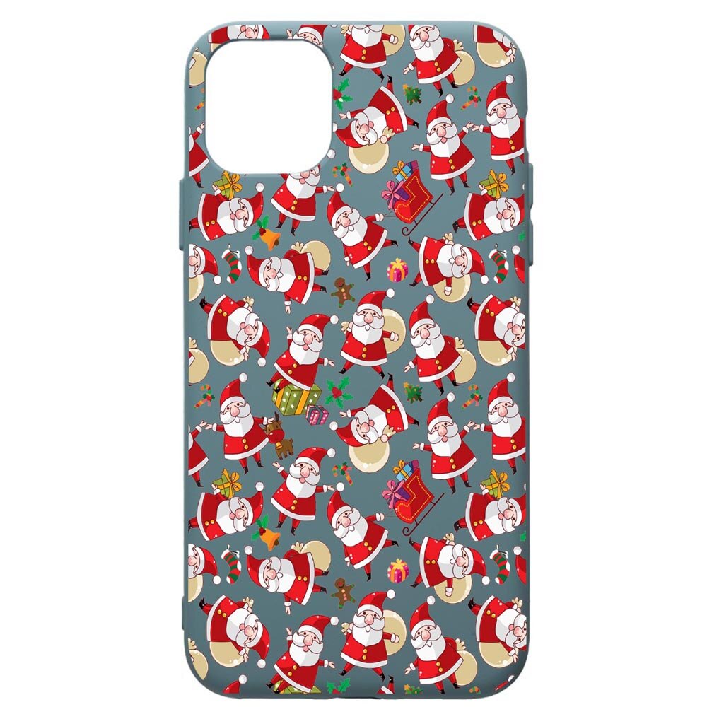 Husa Premium Silicon Compatibila Cu Apple iPhone 11 Pro Max, Xmas, cu interiorul din material textil, protectie camera, Cornflower, PCF315