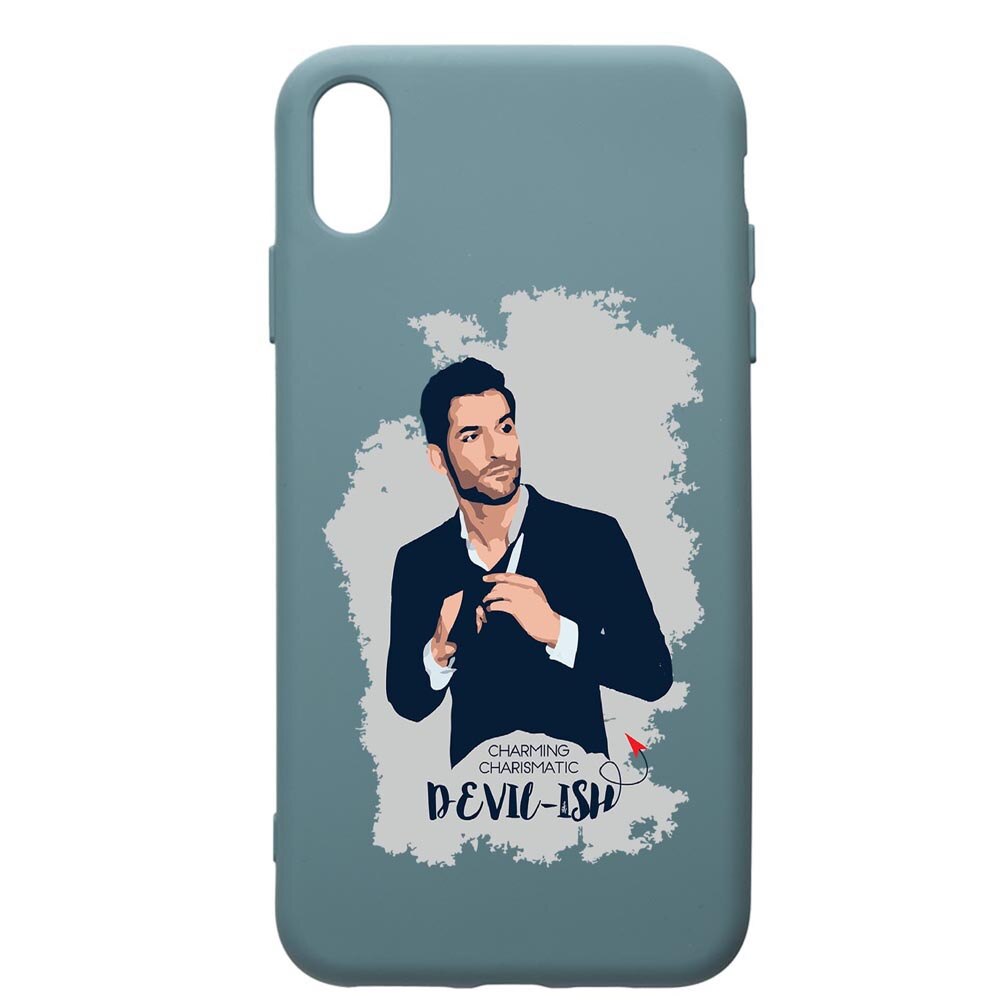 Husa Premium Silicon Compatibila Cu Apple iPhone XS Max, Lucifer, cu interiorul din material textil, protectie camera, Cornflower, PCF299