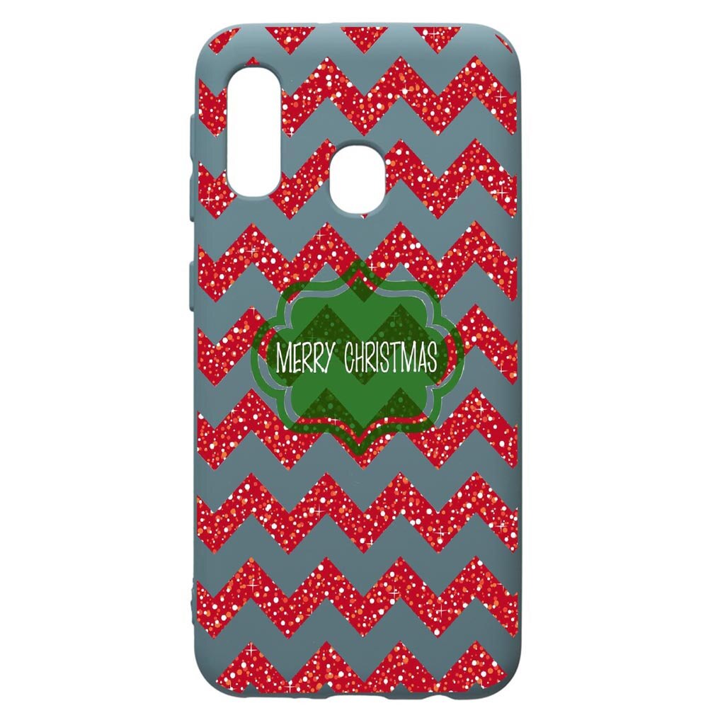 Husa Premium Silicon Compatibila Cu Samsung Galaxy A20E, Xmas, cu interiorul din material textil, protectie camera, Cornflower, PCF316