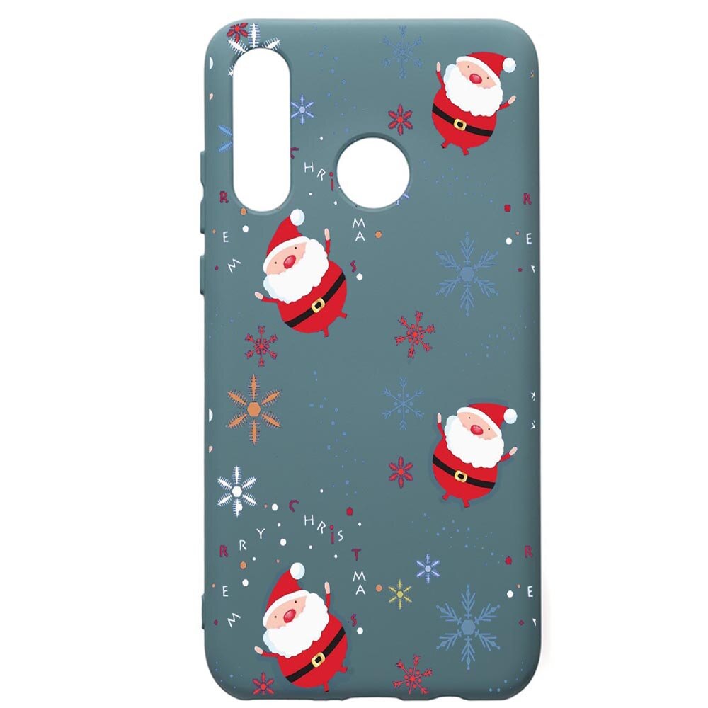 Husa Premium Silicon Compatibila Cu Huawei P30 Lite, Xmas, cu interiorul din material textil, protectie camera, Cornflower, PCF308