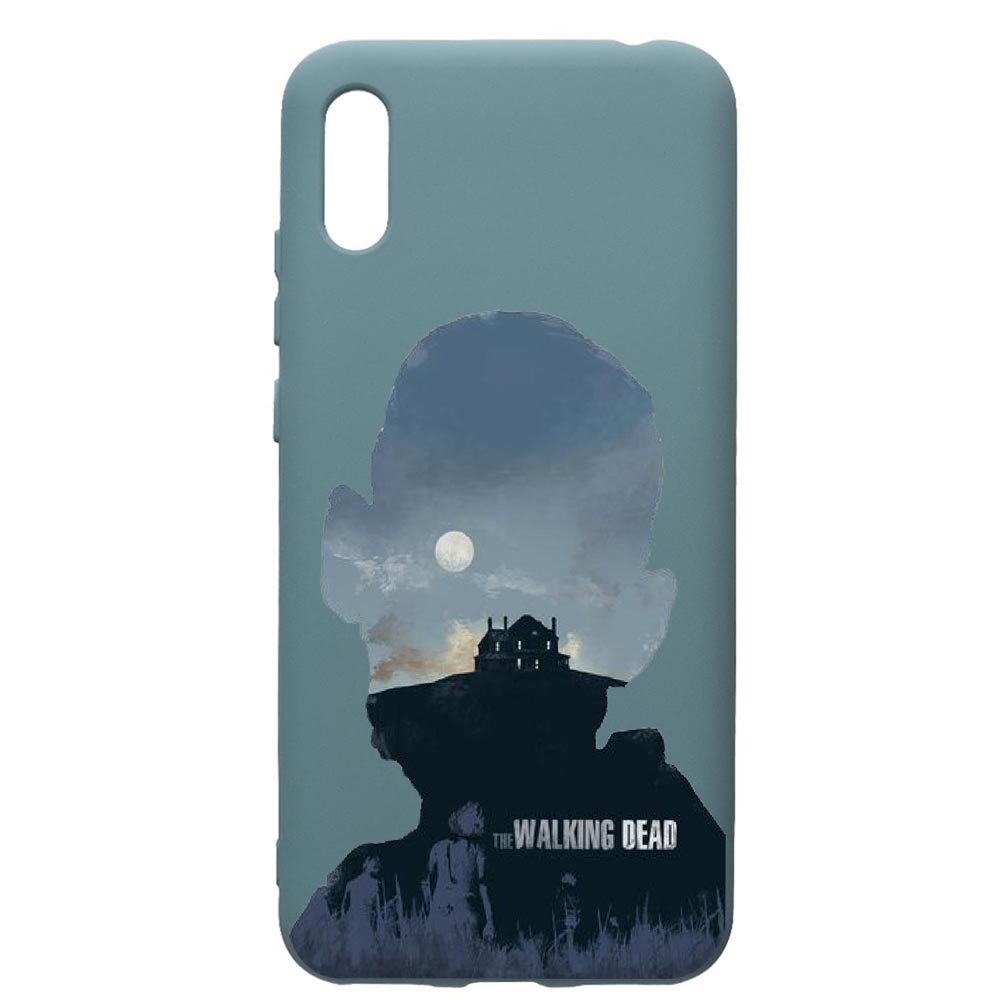 Husa Premium Silicon Compatibila Cu Huawei Y6 2019, The Walking Dead, cu interiorul din material textil, protectie camera, Cornflower, PCF303