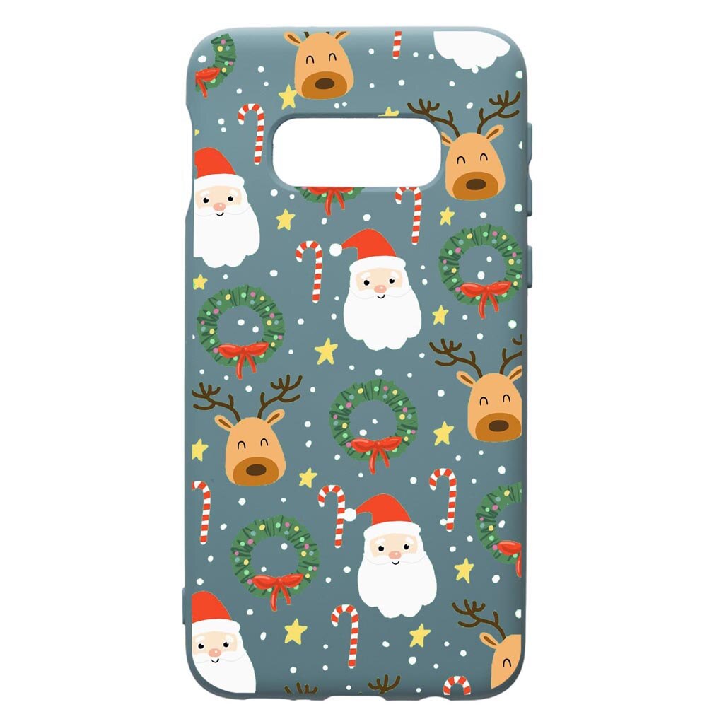 Husa Premium Silicon Compatibila Cu Samsung Galaxy S10E, Happy, cu interiorul din material textil, protectie camera, Cornflower, PCF350