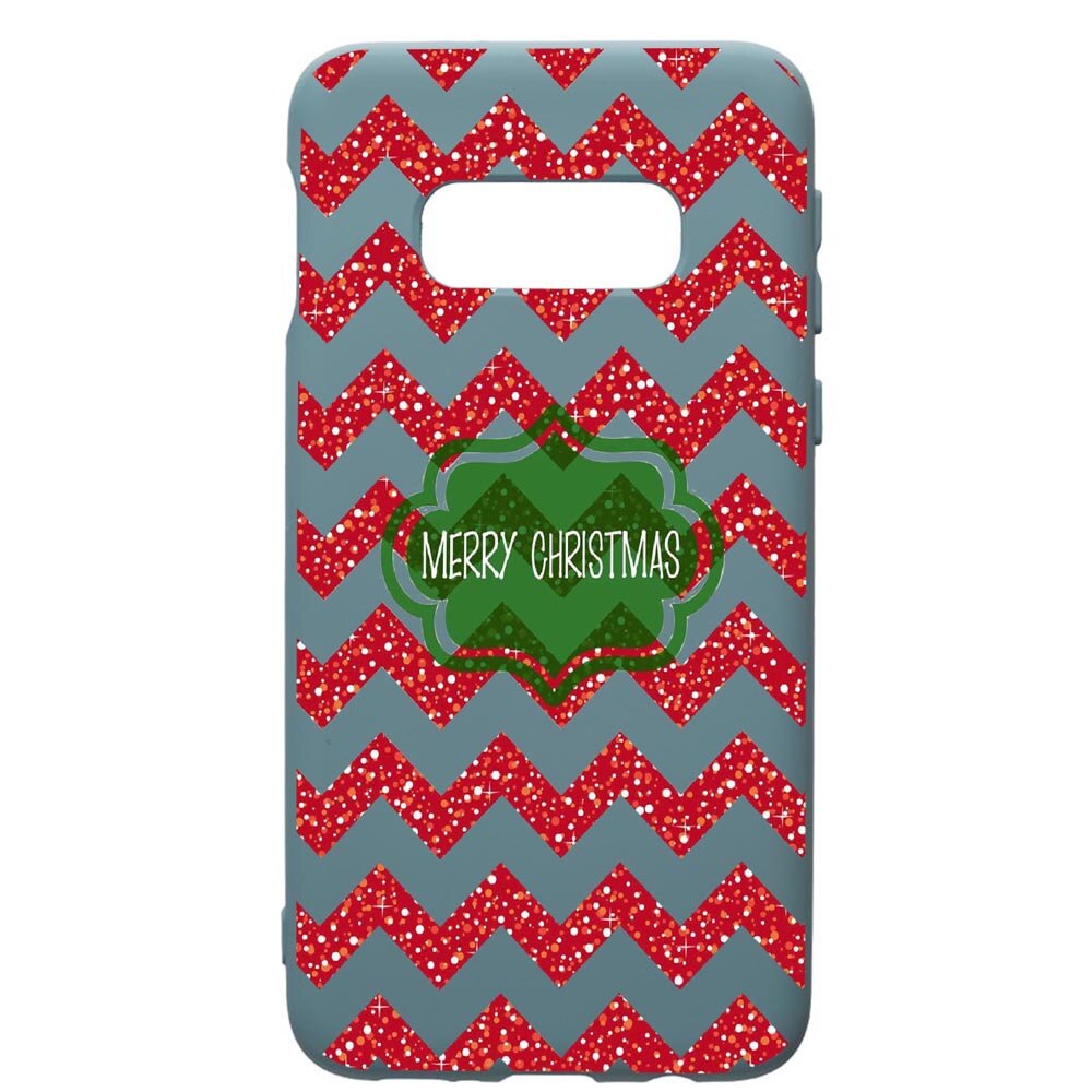 Husa Premium Silicon Compatibila Cu Samsung Galaxy S10E, Xmas, cu interiorul din material textil, protectie camera, Cornflower, PCF316