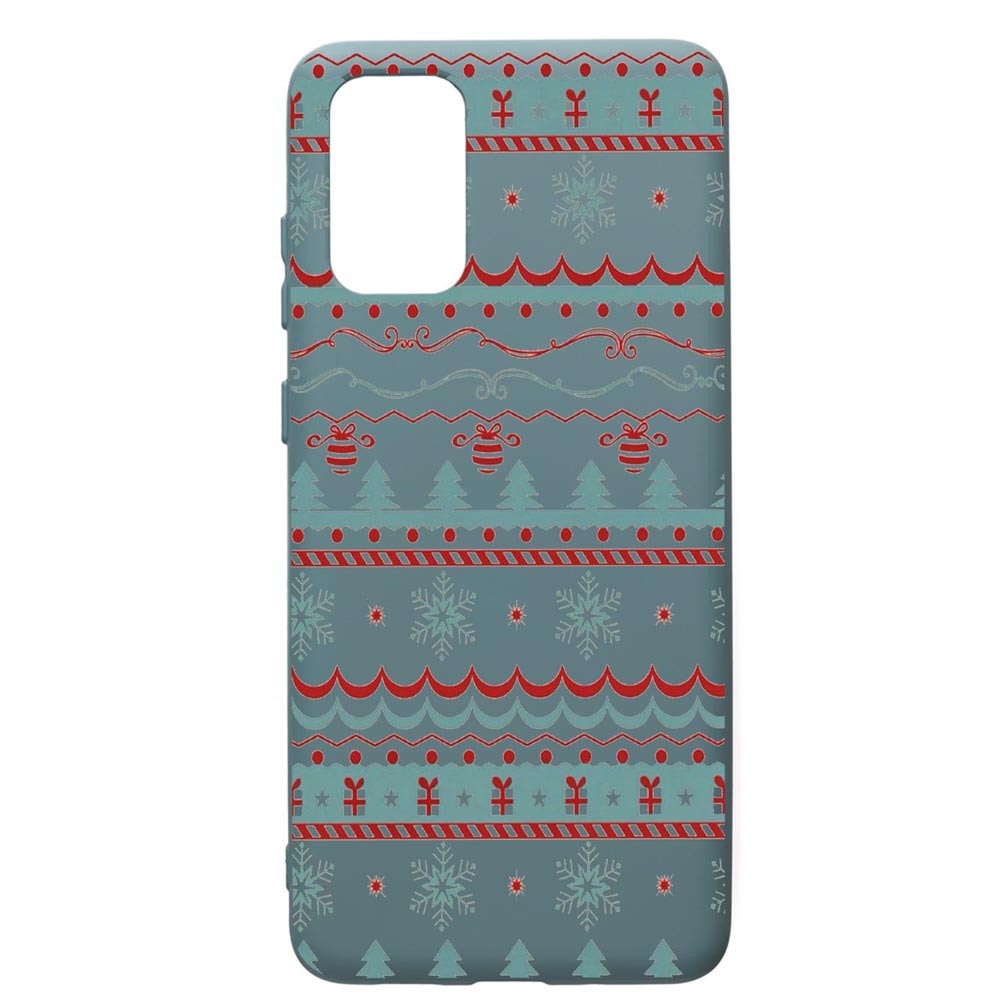 Husa Premium Silicon Compatibila Cu Samsung Galaxy S20 Plus, Xmas, cu interiorul din material textil, protectie camera, Cornflower, PCF321