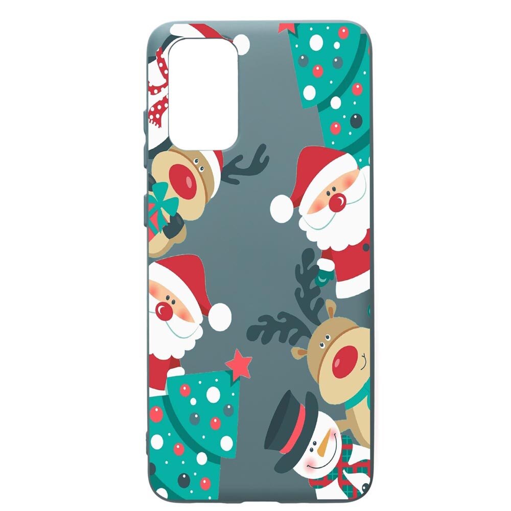 Husa Premium Silicon Compatibila Cu Samsung Galaxy S20 Plus, Xmas, cu interiorul din material textil, protectie camera, Cornflower, PCF338