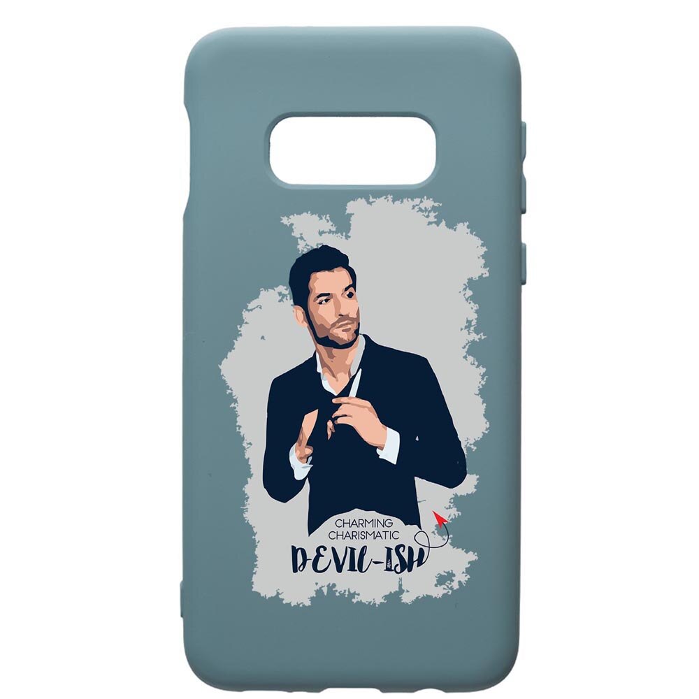 Husa Premium Silicon Compatibila Cu Samsung Galaxy S10, Lucifer, cu interiorul din material textil, protectie camera, Cornflower, PCF299