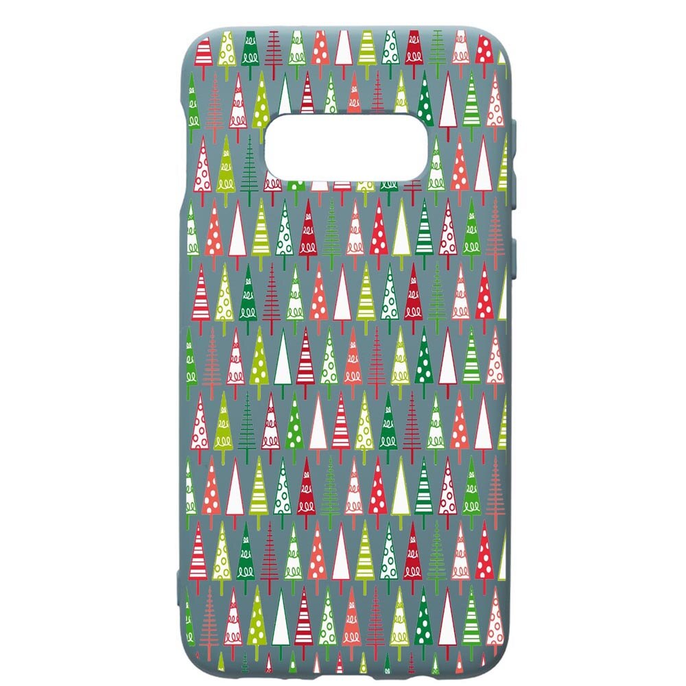 Husa Premium Silicon Compatibila Cu Samsung Galaxy S10, Xmas Tree, cu interiorul din material textil, protectie camera, Cornflower, PCF340